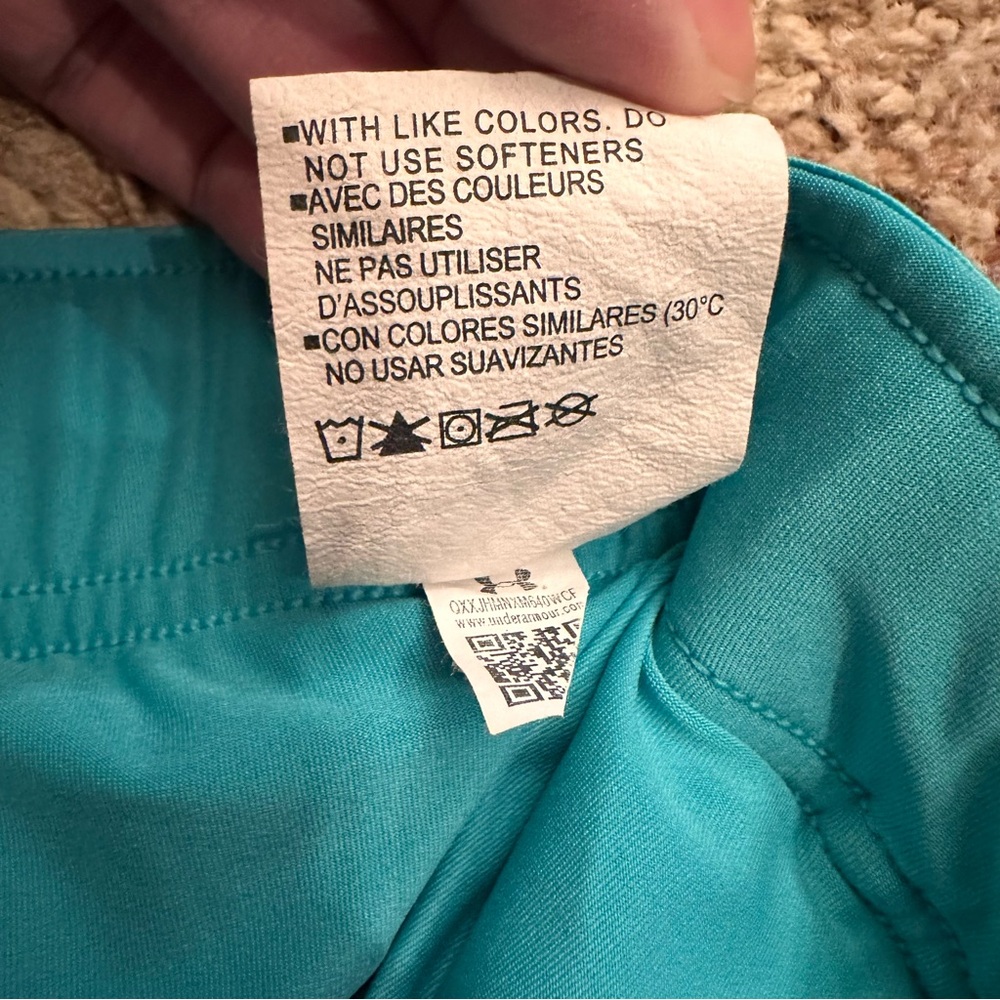Under Armour Play Up 2-in-1 Women’s Athletic Training Shorts XXL Neptune Green - Picture 5 of 9